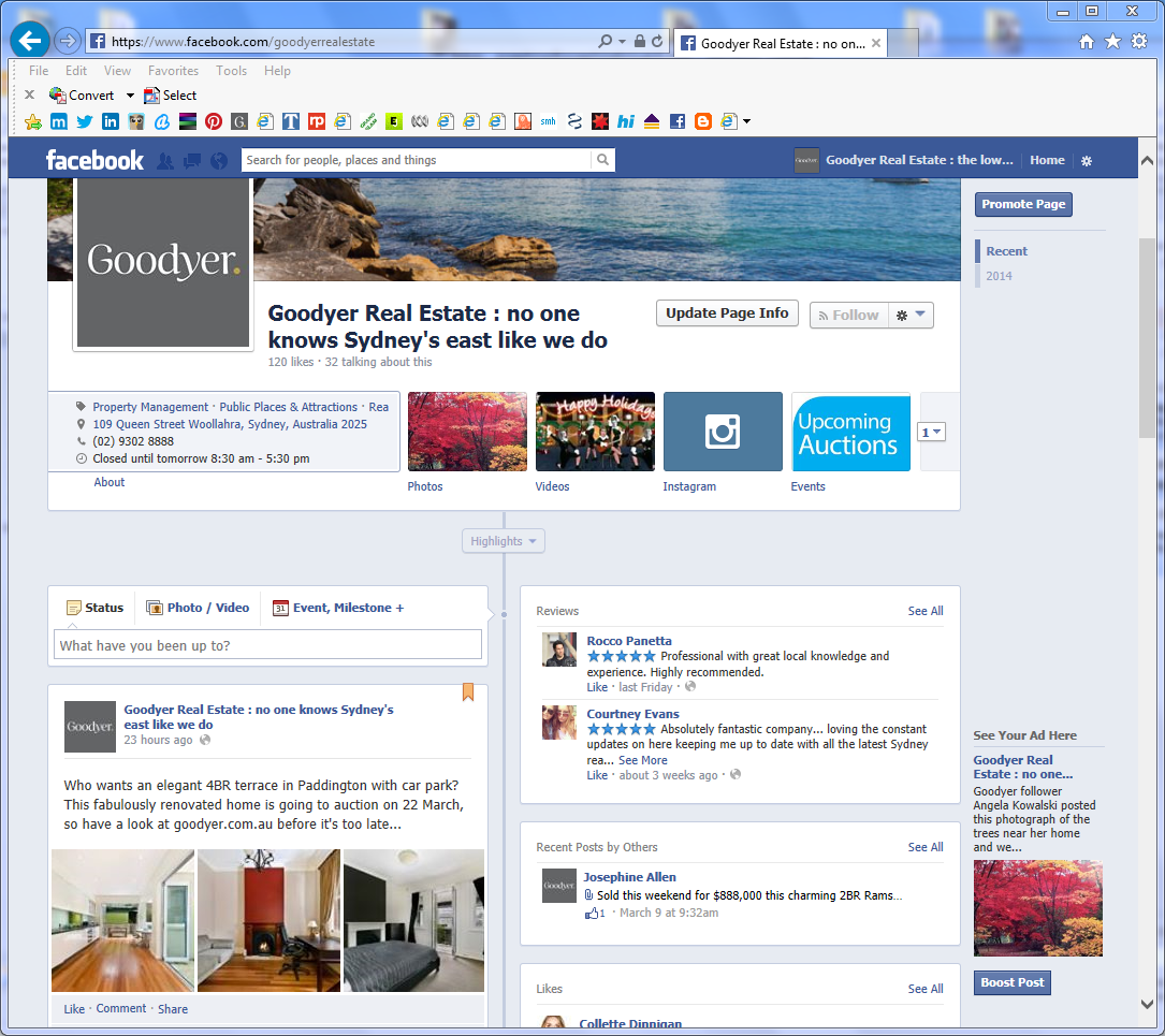 Goodyer's Facebook page Goodyer's Facebook page